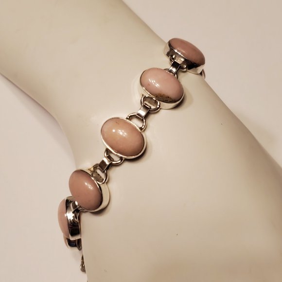 Jewelry - PINK  OPAL  STERLING  SILVER  BRACELET